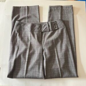 Worthington Stretch Wide Leg Pants Plaid Size 6